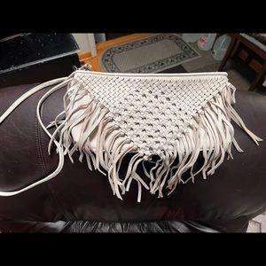 The Sak 100% Leather macrame Crossbody